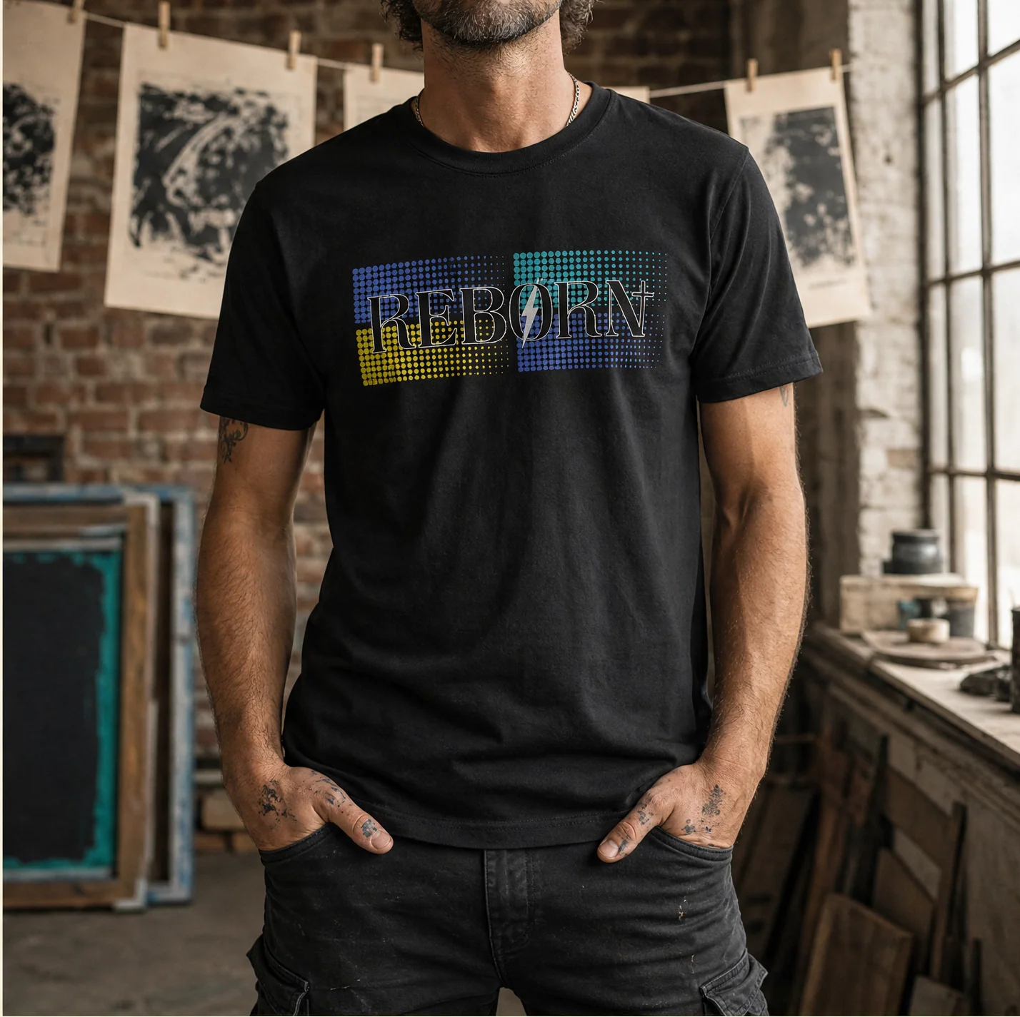 Reborn Neon Pulse T-Shirt - Image 3