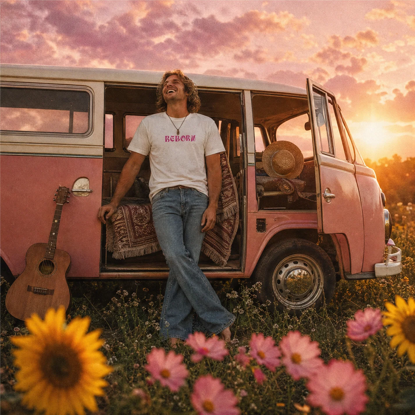 Reborn Retro Sun T-Shirt - Image 6