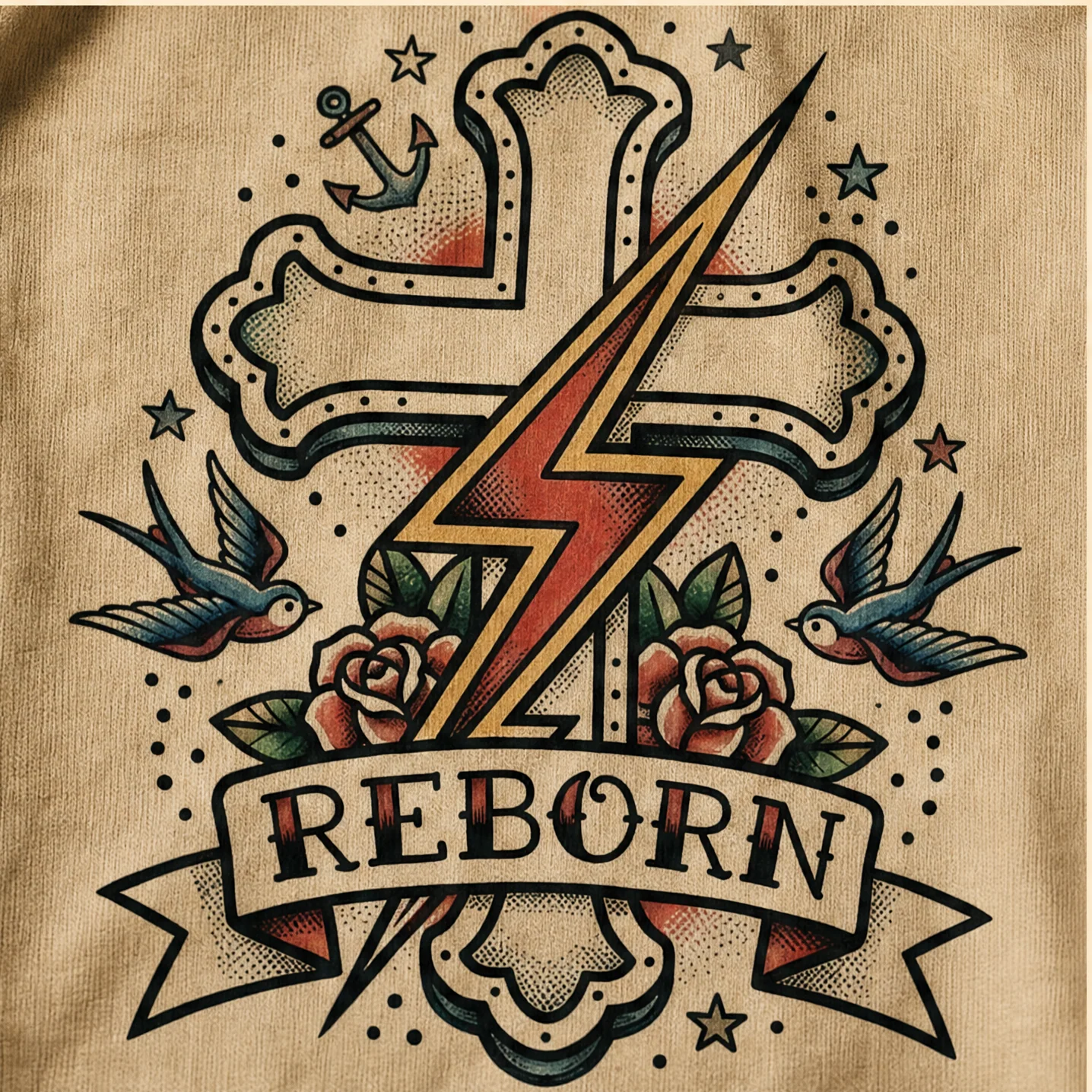 Traditional American Tattoo T-Shirt - Image 4